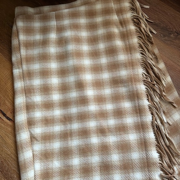 Time and Tru Plaid Fringe Midi Skirt - Tan and Cream - Picture 4 of 13